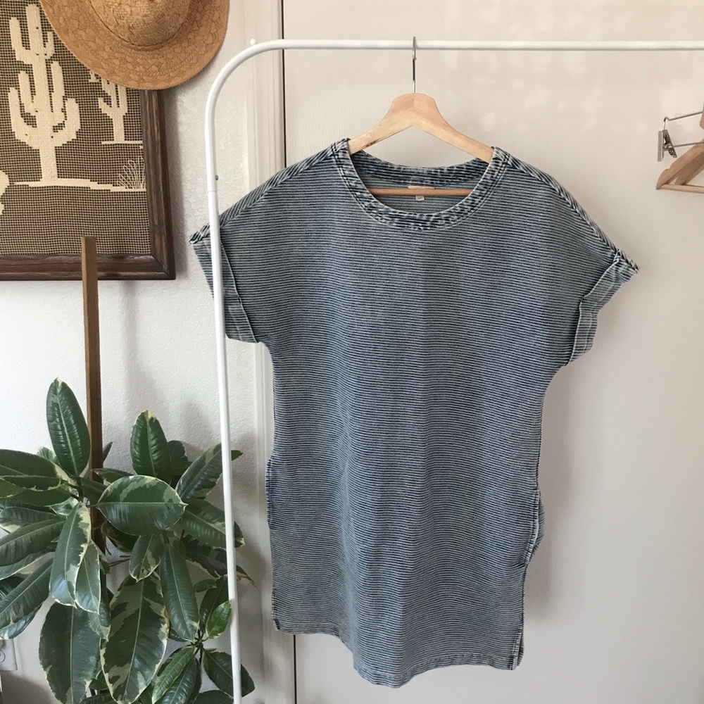 Holding Horses • Striped Denim Smock Dress